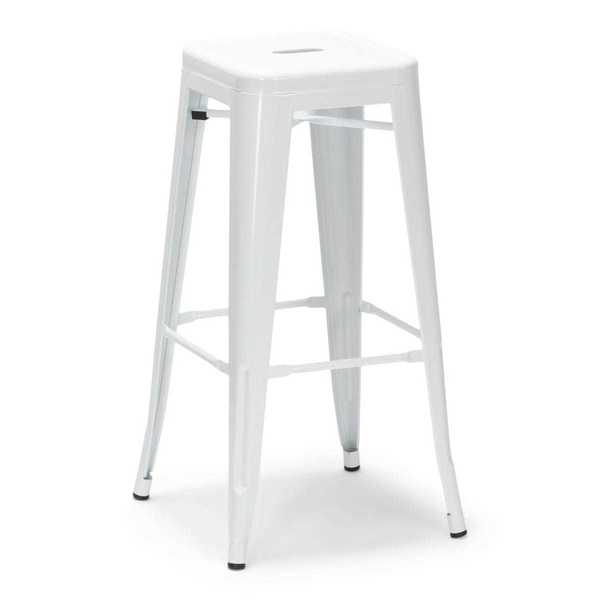 Atlas Commercial Products Titan Series™ Industrial Metal Bar Stool, White MBS9WHT